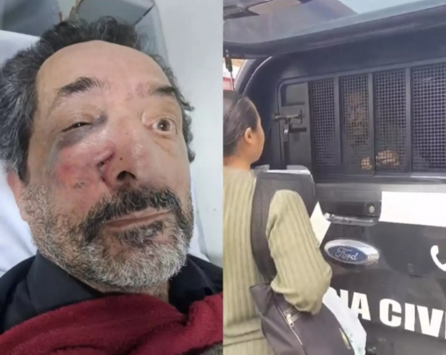 Homem adoentado apanha de ladrão e vai preso.