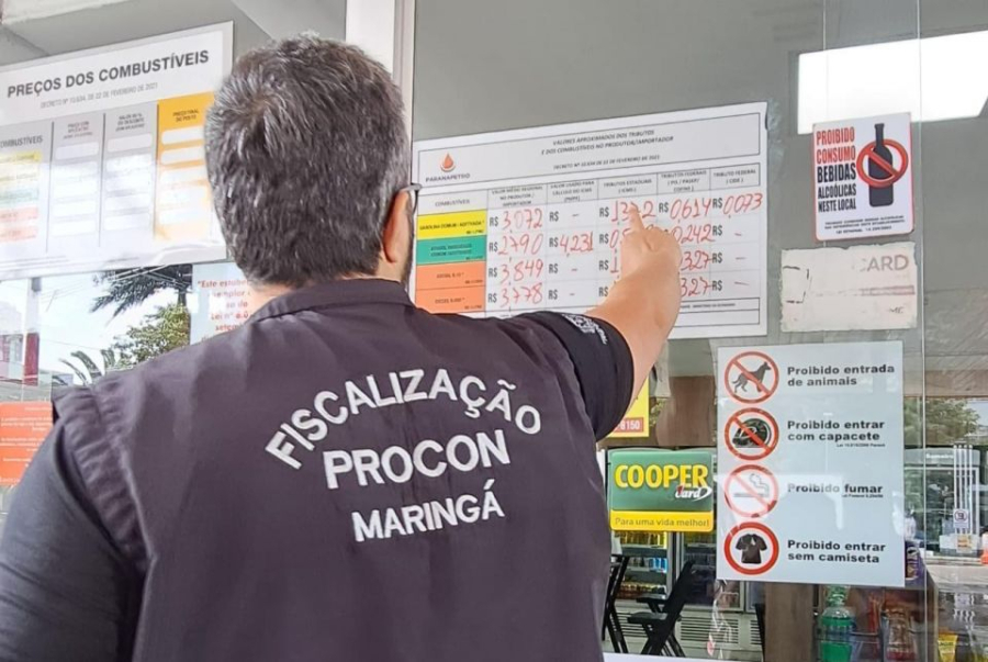 Gasolina tem média de R$ 6,91, em Maringá.