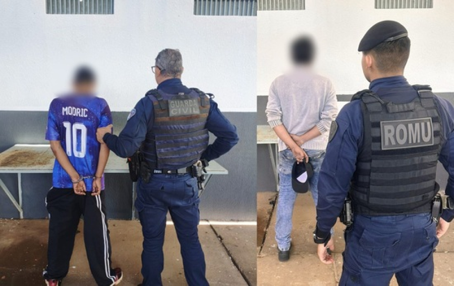 GCM prende 2 homens em flagrante e com mandado