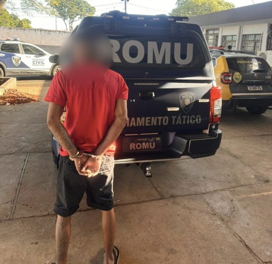 Procurado por homicídio é preso pela ROMU.