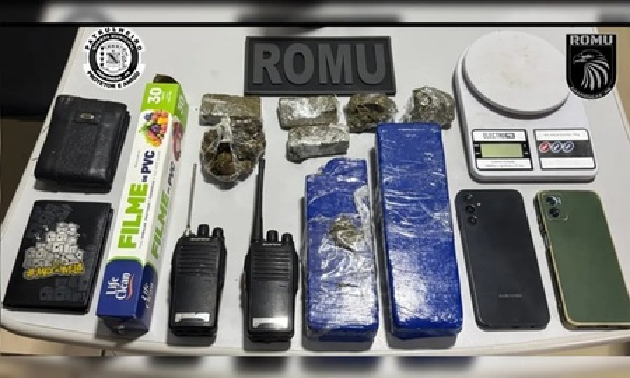 GCM de Arapongas apreende mais de 1 Kg de maconha 