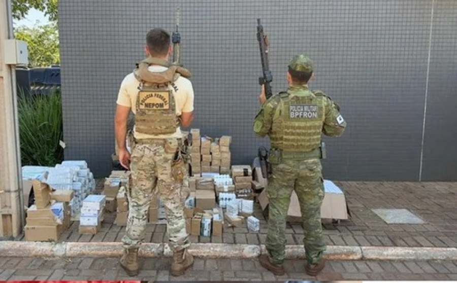 PF e BPFRON apreendem carga milionária