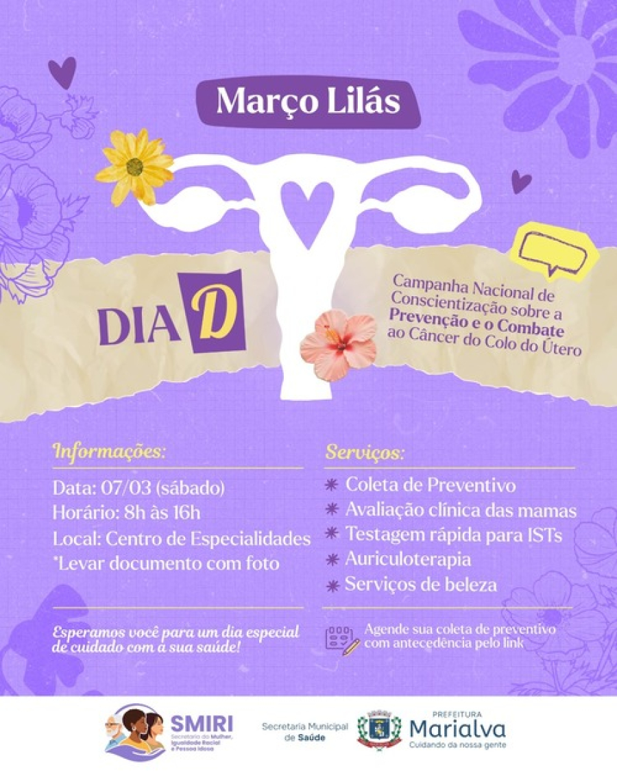 Prevenção ao câncer do colo do útero.