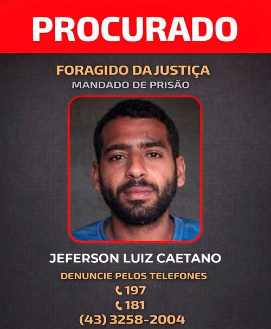 PC no encalço de foragido da Justiça.