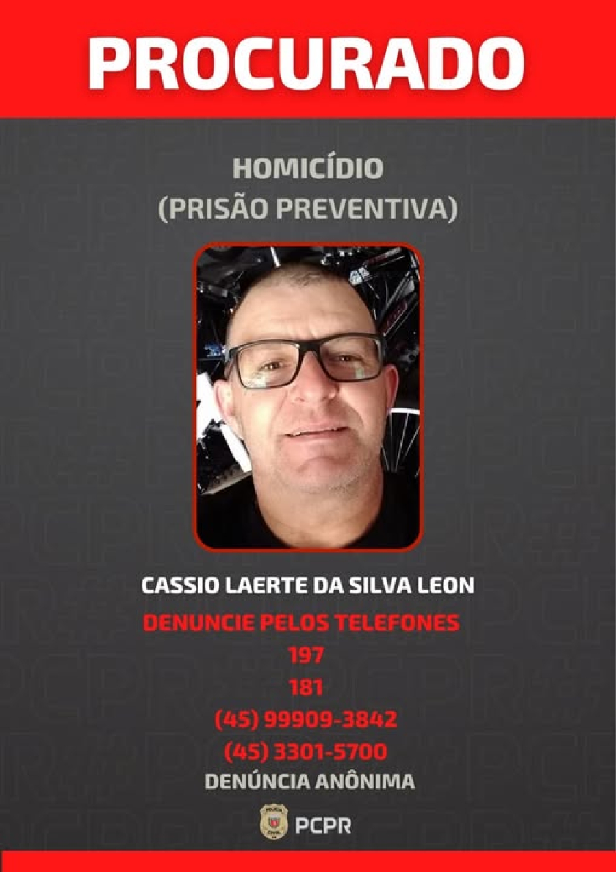 PC divulga foto de foragido por homicídio