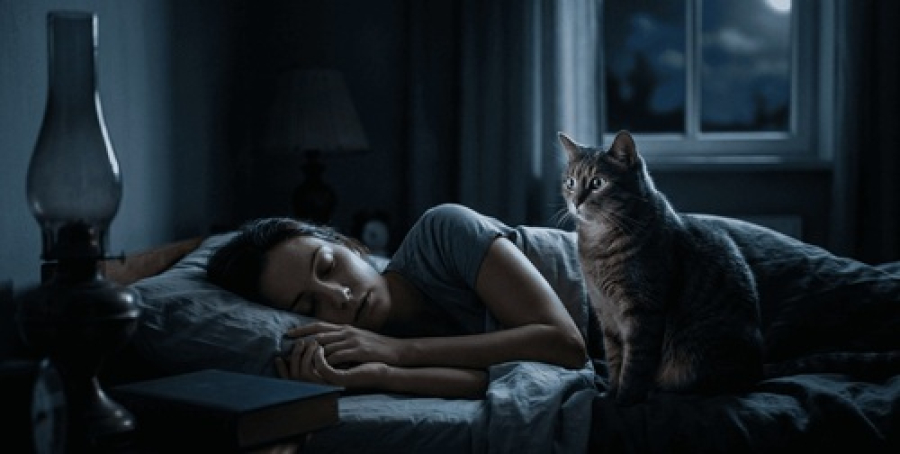 Seu gato te observa dormir?