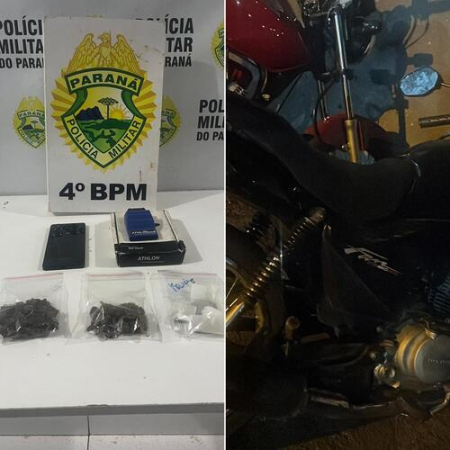 PM apreende menor com drogas e moto