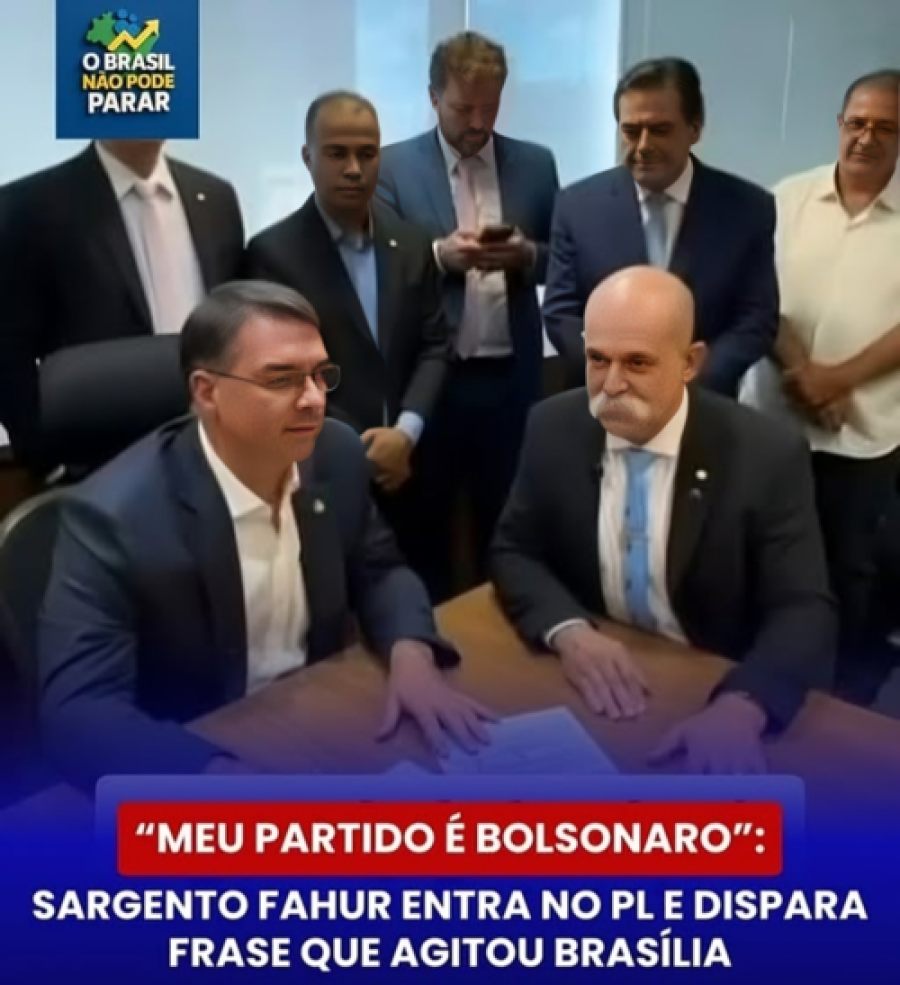 Sargento Fahur, se filia ao PL, em Brasilia.