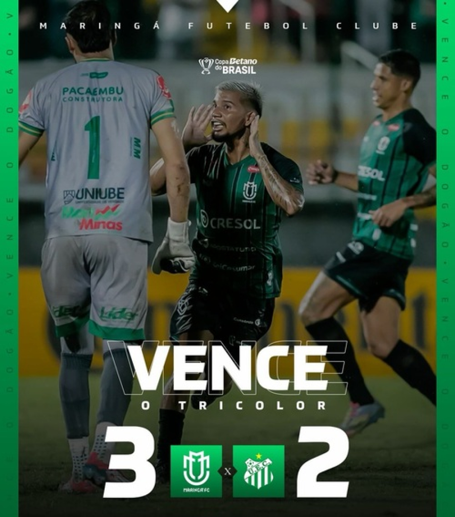Maringá vence e está na 4ª fase da Copa do Brasil