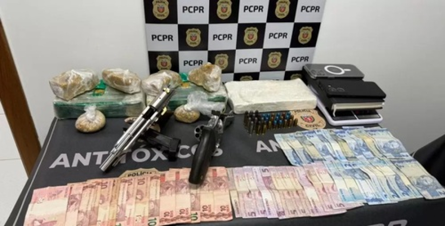 PC prende líder do tráfico e apreende drogas e armas, em Maringá