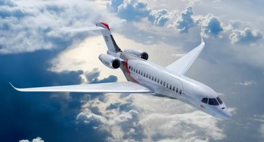 'Mansão no ar': Novo jato de luxo Falcon 10X