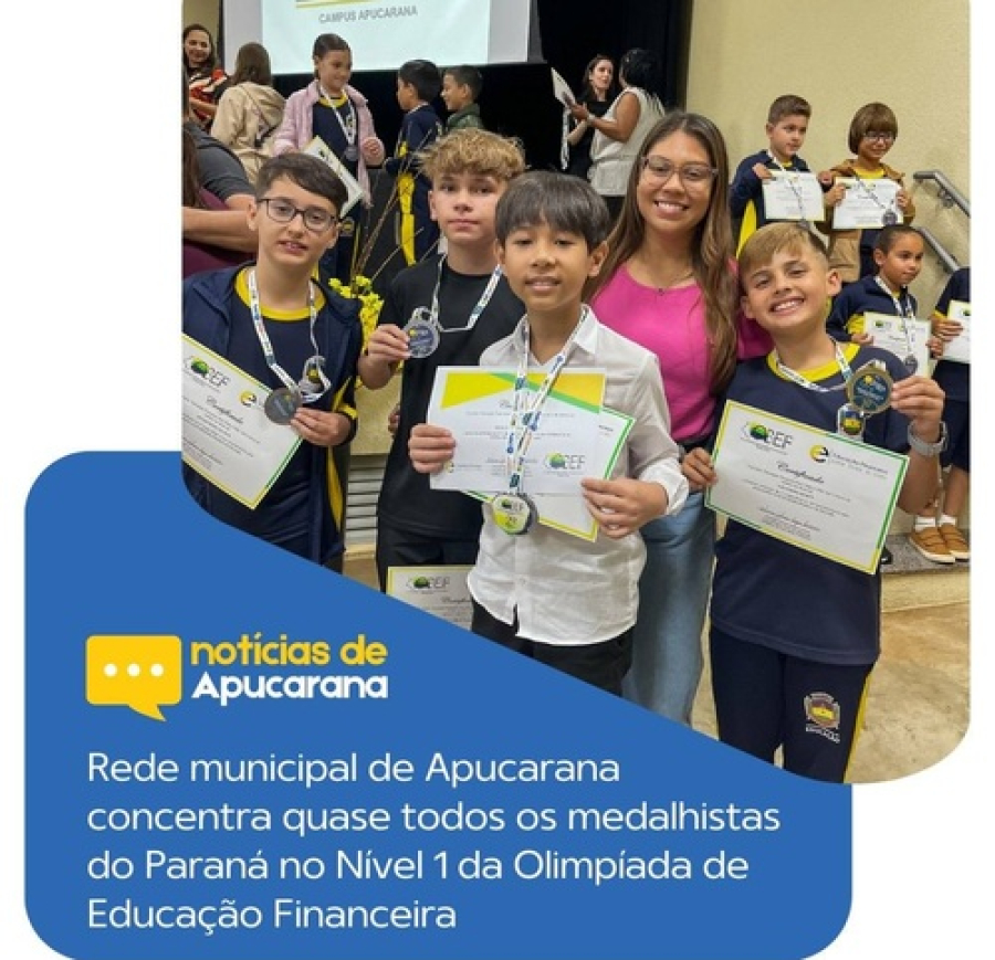 Alunos de Apucarana brilham em Olimpíada. 