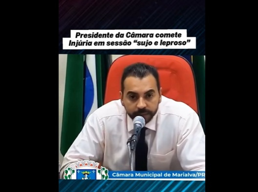 Presidente da Câmara usa tribuna para humilhar