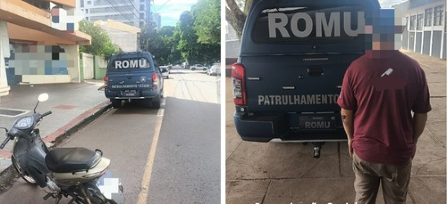 GCM retira moto de circulação e faz prisão.