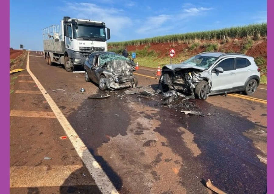 Colisão frontal na BR-369 deixa um morto e um ferido 