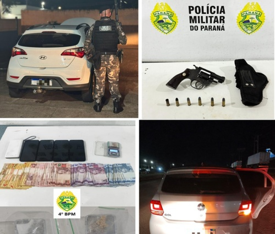 PM realiza prisões por receptação e tráfico.