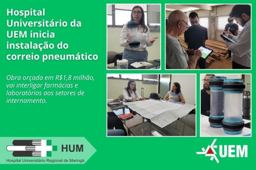 HU inicia instalação do correio pneumático
