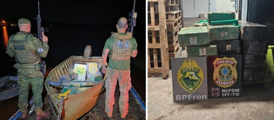 Operação apreende 400 kg de maconha.