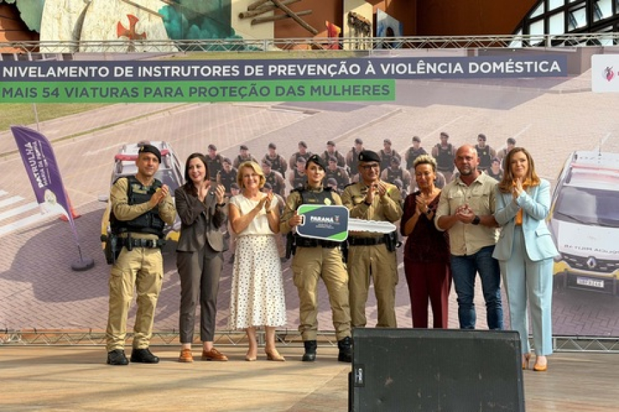 PMPR entrega 54 viaturas para o combate à violência doméstica