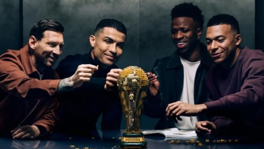 Lego reúne Messi, Cristiano Ronaldo, Mbappé e Vini Jr