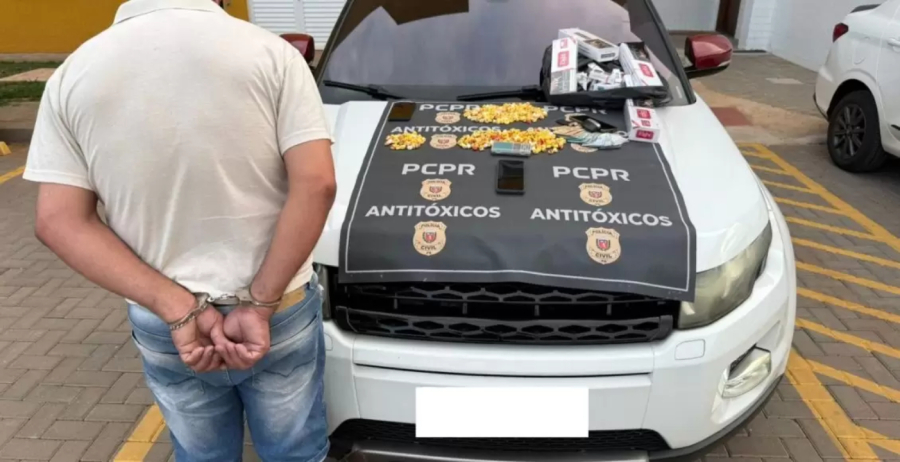 Homem é preso por suspeita de tráfico.
