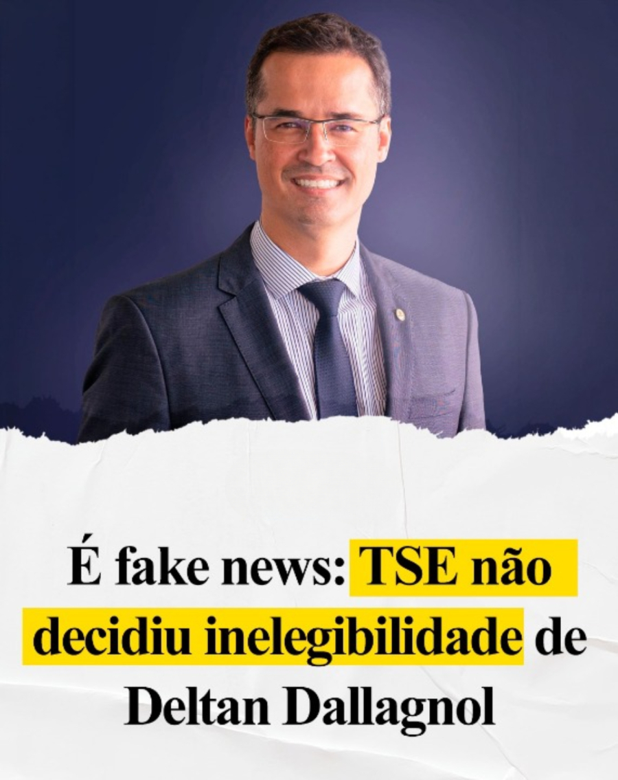 Deltan Dallagnol nega estar inelegível.