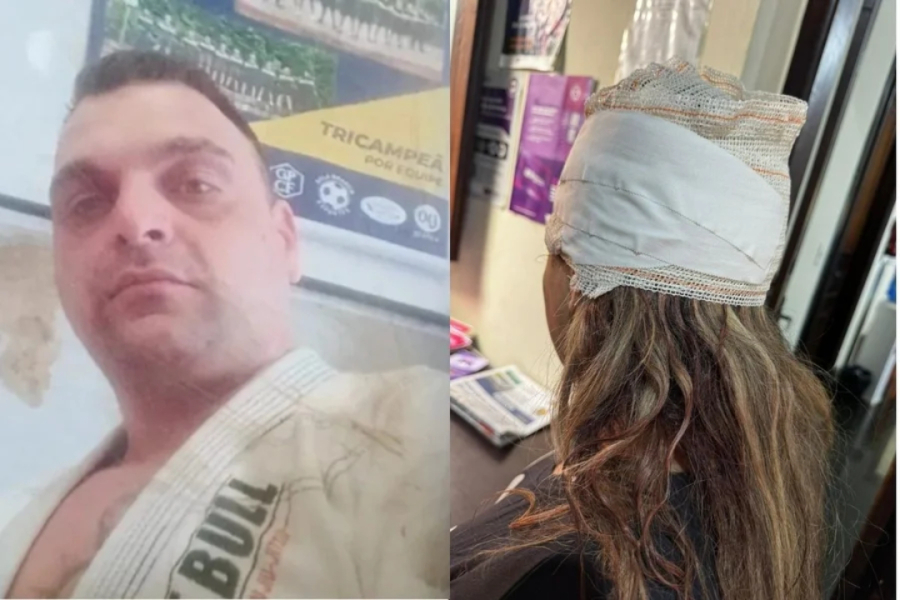 Machão espanca esposa ao ser acordado.