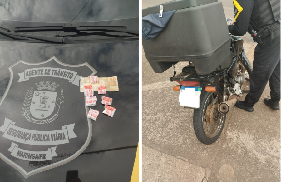 Motoboy é preso com cocaína em Maringá