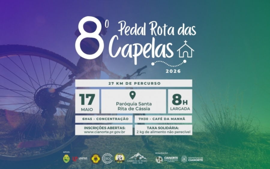  Em Cianorte, 8ª edição do Pedal Rota das Capelas