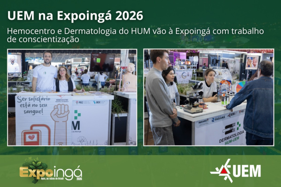 Hemocentro e serviço de Dermatologia na Expoingá.
