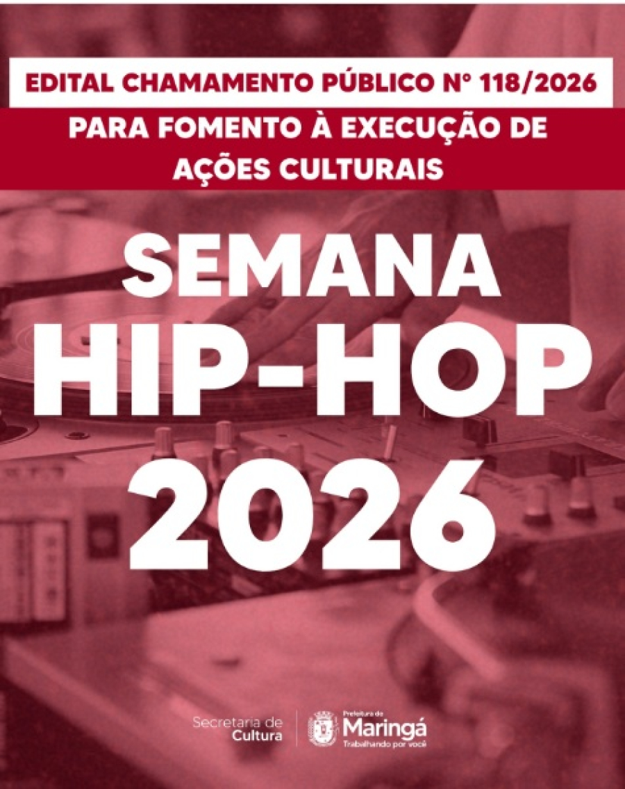 Inscrições abertas para os talentos da Semana do Hip Hop 2026.