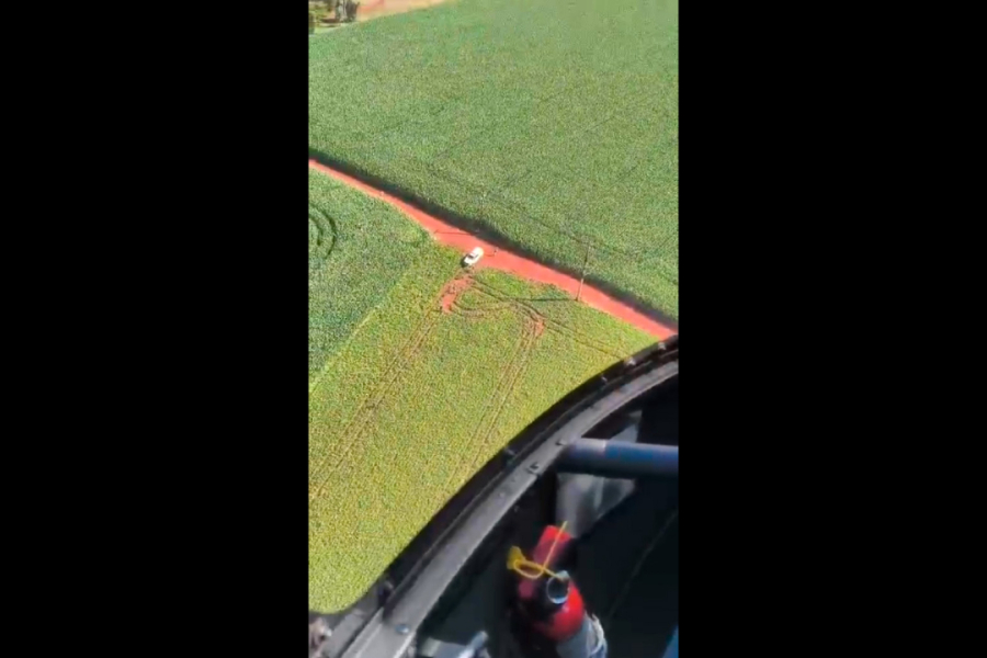 Helicóptero da PM localiza suspeitos de latrocínio.