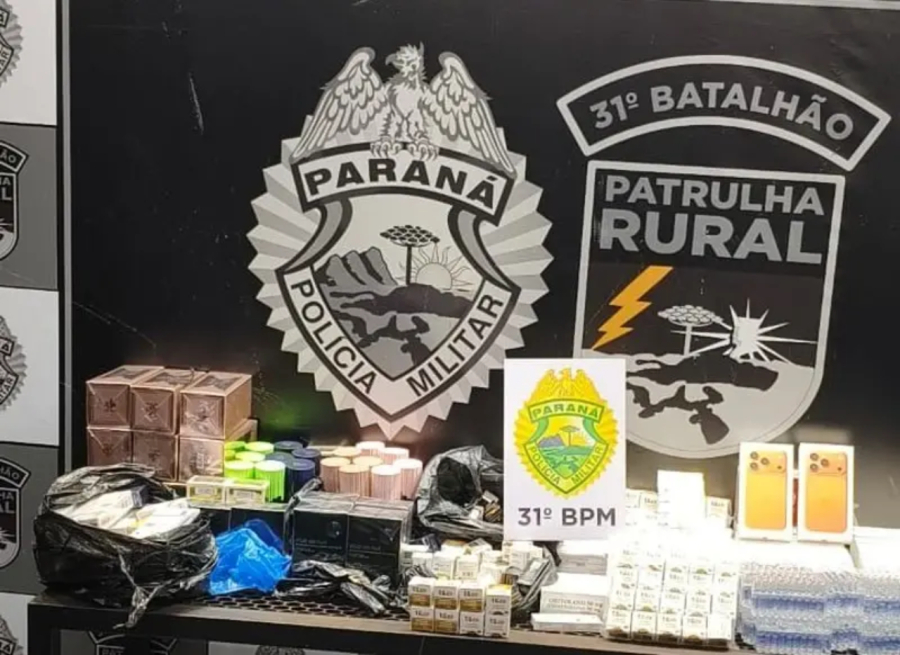 Patrulha Rural apreende carga de medicamentos e eletrônicos