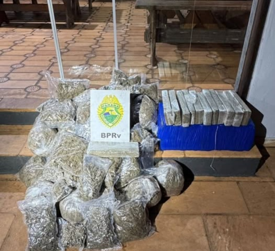 Dupla é presa com 50 quilos de maconha  
