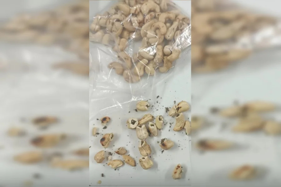 Polícia apreende castanhas com maconha.