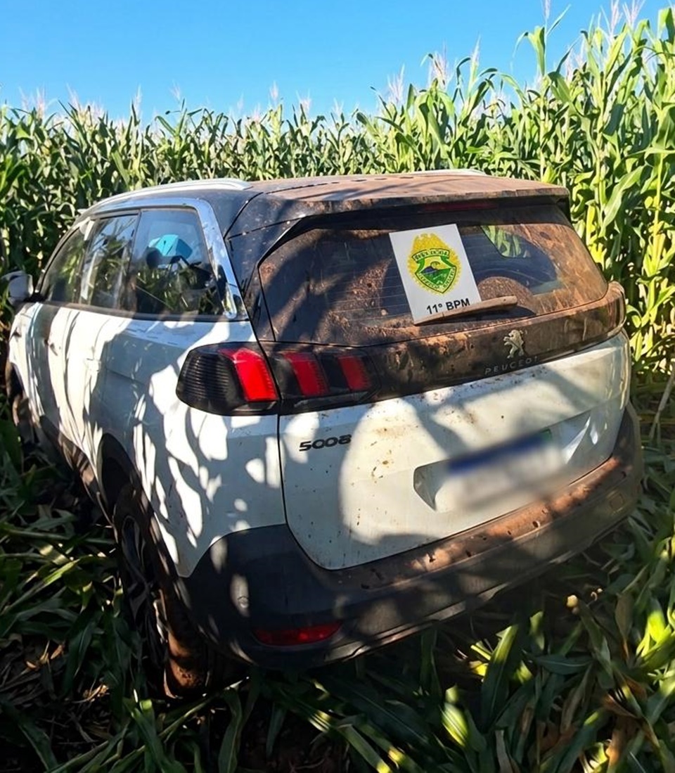Veículo furtado é recuperado em área rural de Peabiru