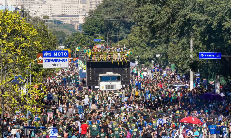 Marcha para Jesus nas ruas de São Paulo