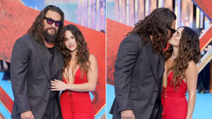 Jason Momoa e a namorada, Adria Arjona.