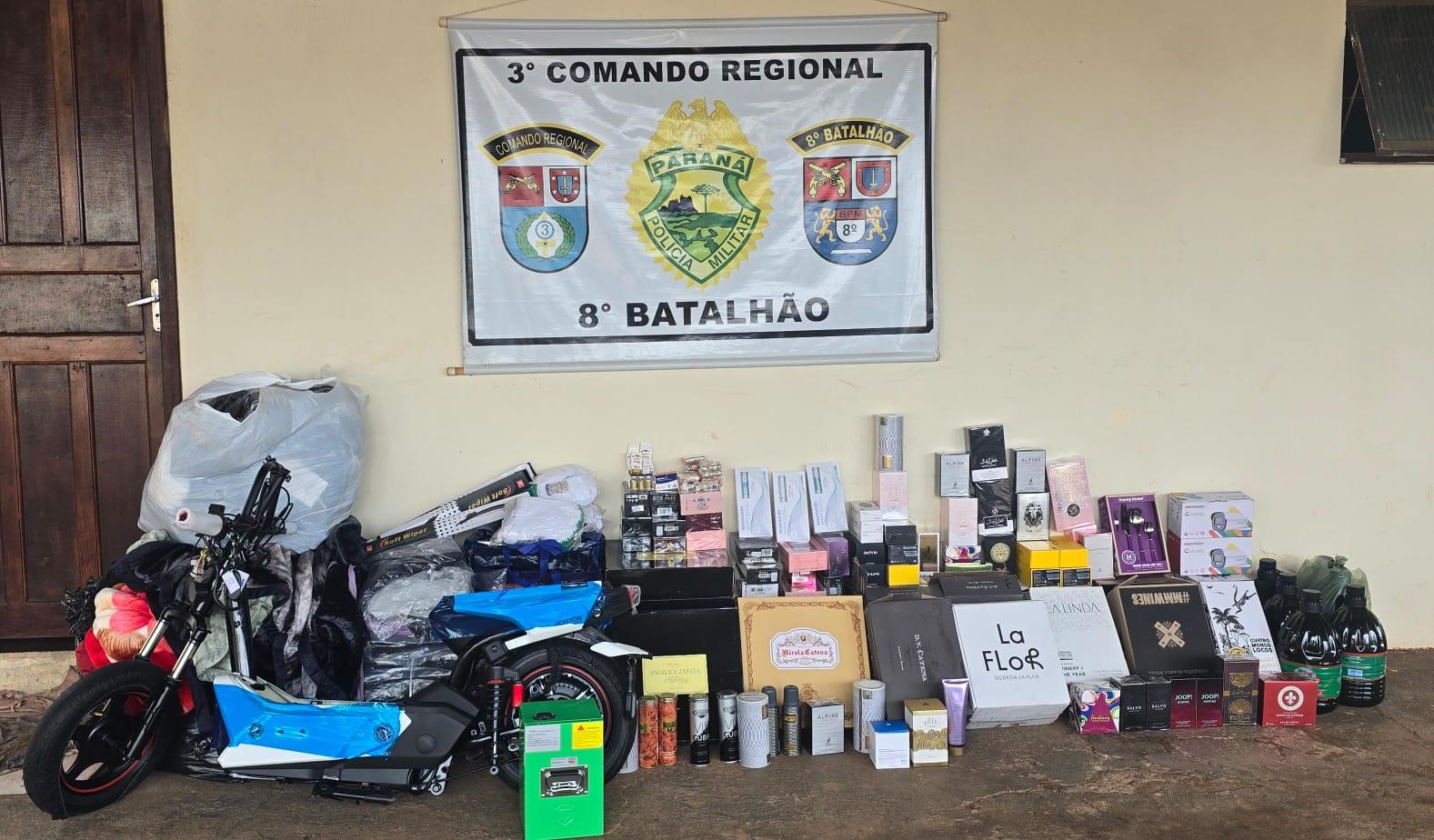 Abordagem termina com carga de contrabando e descaminho apreendida