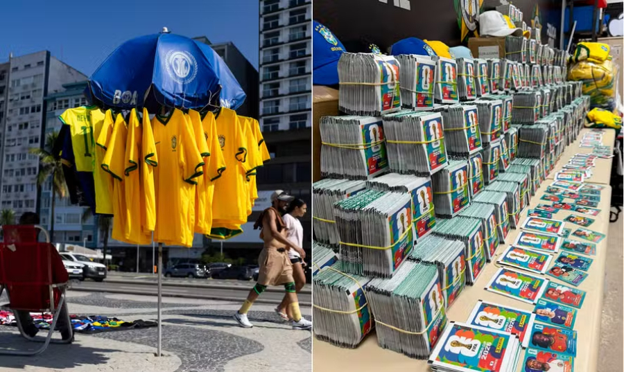 Fiscalização já recolheu milhares de camisas e figurinhas falsificadas.