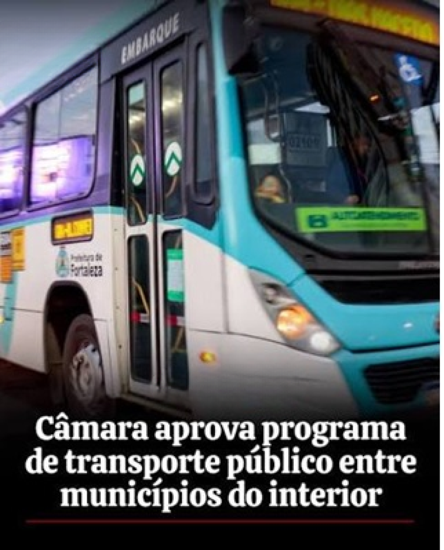 Projeto cria transporte público entre cidades.