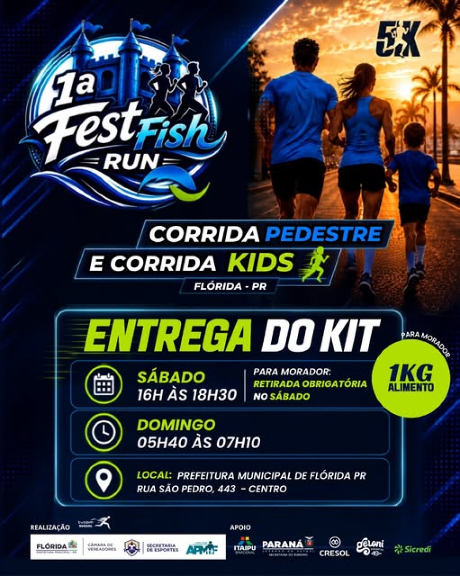 Flórida promove primeira corrida de rua da cidade.