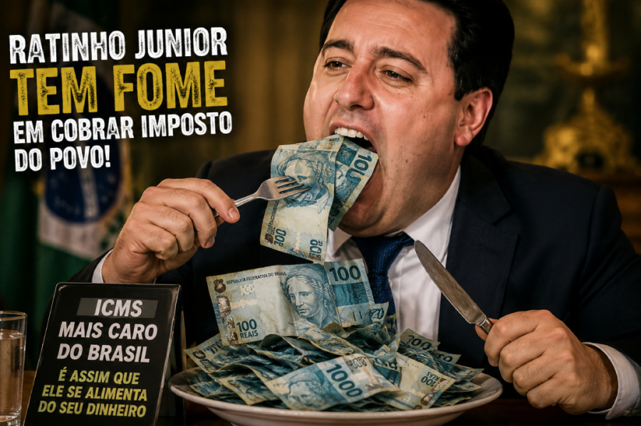 Ratinho Jr faz o paranaense pagar mais impostos.