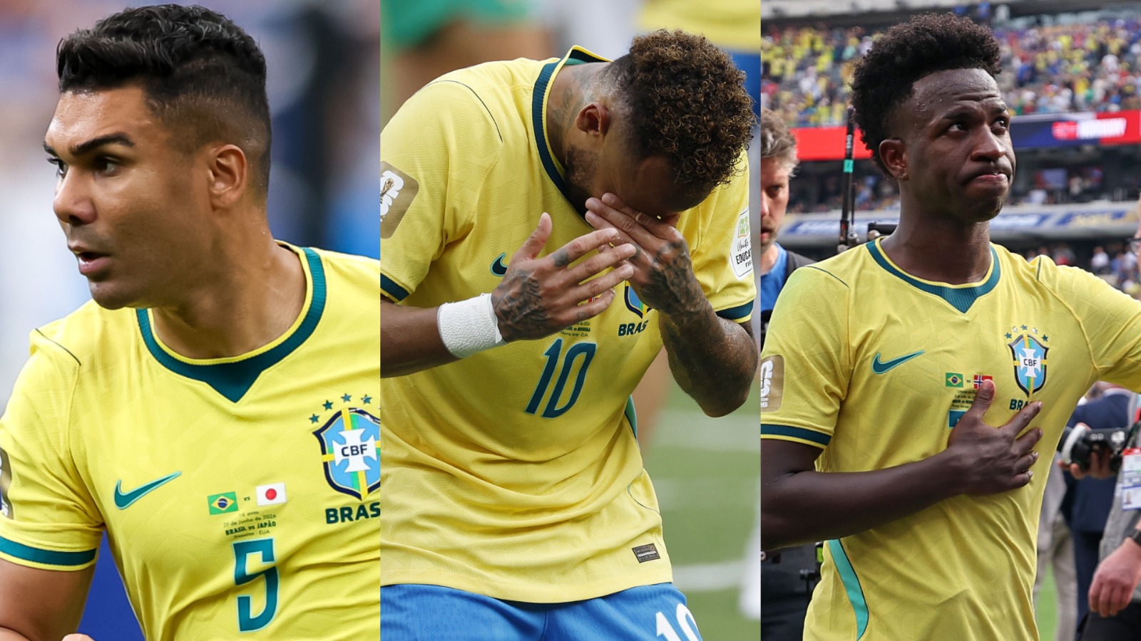 Neymar se despede, Vini Jr. pede desculpas e Casemiro chora.