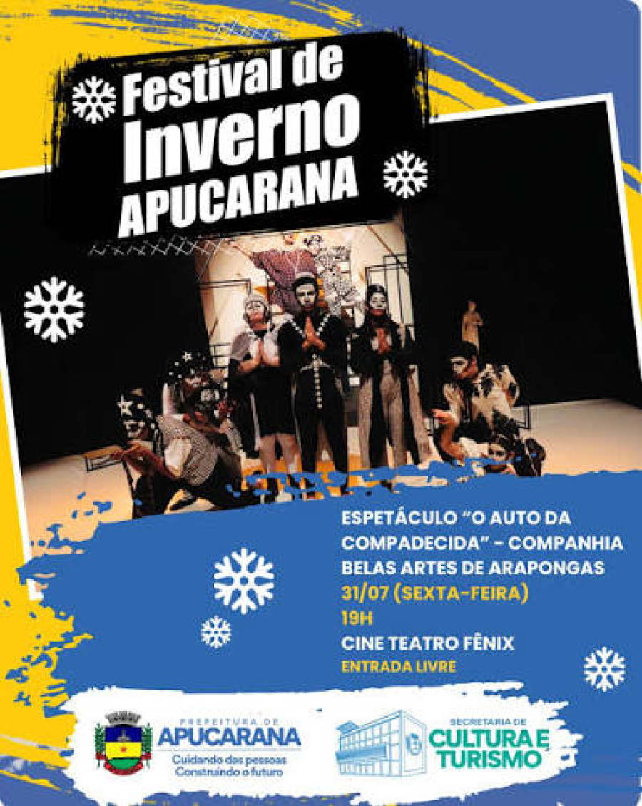 Festival de Inverno segue com cinema, teatro, rock e concerto.