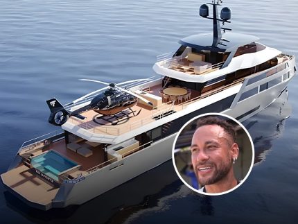Novo iate de Neymar, avaliado em R$ 120 milhões
