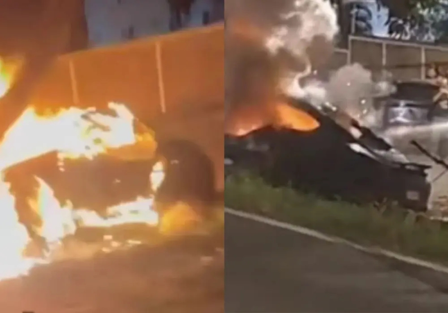 Casal morre carbonizado após carro explodir.