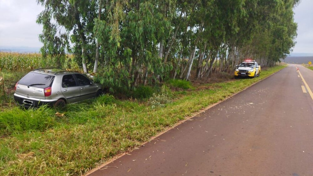 Motorista morre após carro bater contra árvore