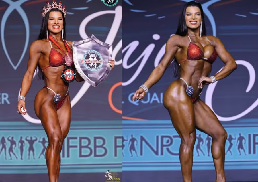 Ex-morena do 'É o Tchan' vence campeonato de fisiculturismo