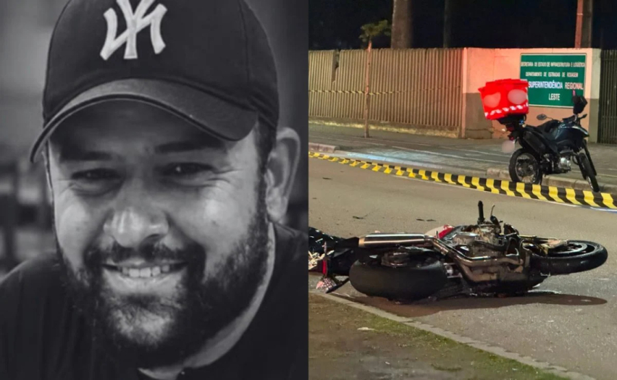 Motociclista morre ao ser atingido por outra moto.